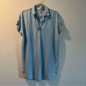 Women’s Thread & Supply light blue chambray short sleeve mini dress size small S